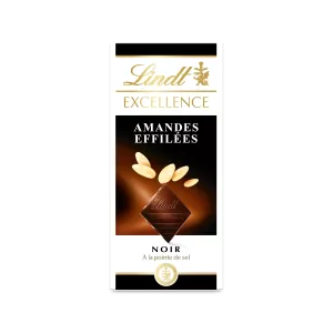 Excellence Noir Mandelsplitter mit Salztablette 100 g - LINDT