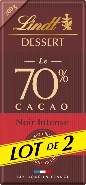 チョコレート 70% インテンス ダークココア パック 2x200 G - LINDT