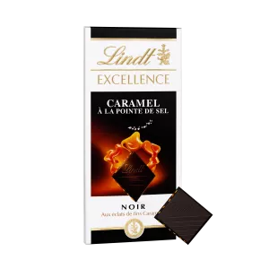 إكسلانس الكراميل الأسود مع فلور دي سيل بوينت قرص 100 غ - LINDT