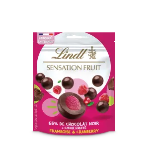 Raspberry Dark Chocolate Confectionery & Cranberry Sensation Fruit 160g - LINDT