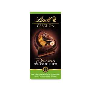 Thanh Praline Bánh Puff Pastry 70% Creation 145g - LINDT