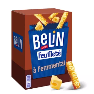 食前酒ビスケット クラッカー エメンタール入りパイ生地、85g - BELIN