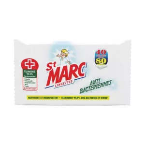 Lingettes anti- bactériennes x40 - ST MARC