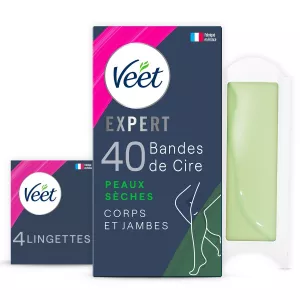 Expert Wax Strips Body and Legs Dry Skin Long Lasting Hair Removal - VEET