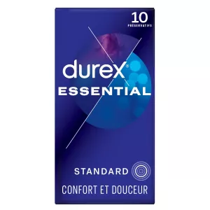 Préservatifs Essential Extra Lubrifiés Confort et Sécurité x10 - DUREX