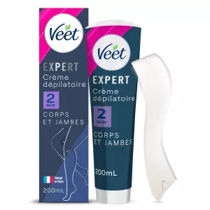 エキスパート 除毛クリーム ボディと脚用 シアバター配合 頑固な髪用 2分 200ml - VEET