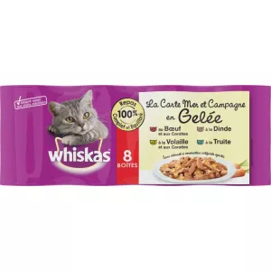 Boites pour chats adultes aux viandes et poissons 8x390g - WHISKAS