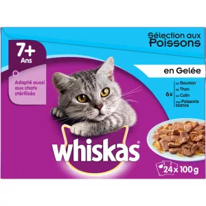 Pâtée pour chat viandes en gelée 24x100g - WHISKAS