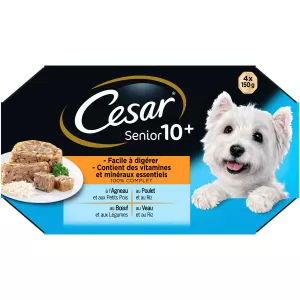 Alimento para perros Senior Jelly 4x150g - CÉSAR