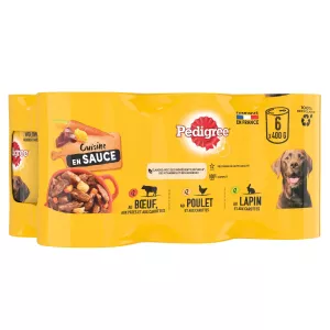 Pâté For Adult Dogs With Beef, Chicken & Rabbit 6x400g - Pedigree