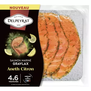 100G Saumon Gravlax Aneth Citron - DELPEYRAT