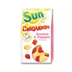 Mélange d'ananas/ Papayes à croquer 250g - SUN