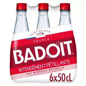 Интенсивно сверкающая минеральная вода 6x50cl - BADOIT ROUGE