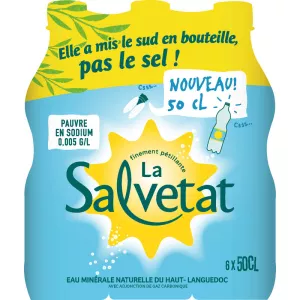 Eau minérale naturelle 6x50cl - LA SALVETAT