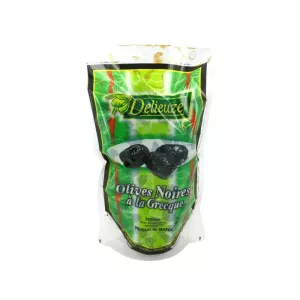 Zwarte olijven Griekse stijl; 400g - DELIEUZE