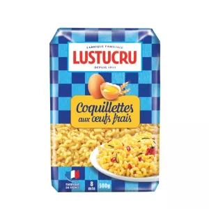 Pâtes Coquillettes aux ufs, 500g - LUSTUCRU