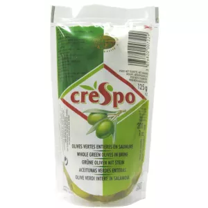 Olives vertes entières 125g - CRESPO