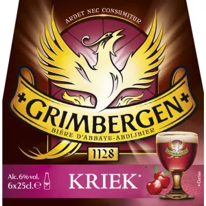 チェリーフレーバービール、6°、6x25cl - GRIMBERGEN