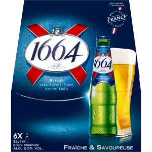 Blonde lager bia, 5.5 °, 6x25cl - 1664