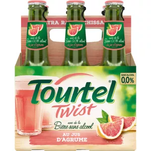 Cerveza de jugo cítrico sin alcohol. 6x27.5cl - Tourtel