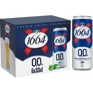 Светлое пиво, 1°, 6x33cl - 1664
