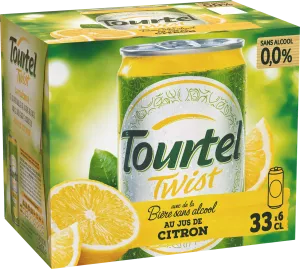 Cerveja de álcool sem limão, 6x33cl - TOURTEL