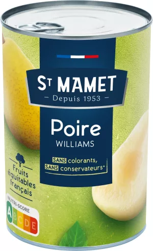 Fruits au sirop poires williams 425g -ST MAMET