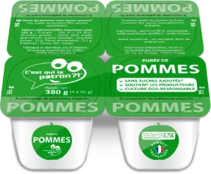 Puree Pomme Cqlp Pots X4 95g