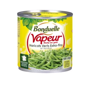 Haricots verts extra fin Vapeur riche et tendre 220g - bonduelle
