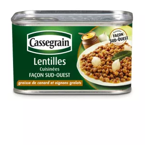 Gekochte Linsen aus dem Südwesten, 410 g -  CASSEGRAIN