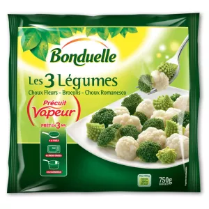 Цветная капуста, брокколи, капуста романеско 750г - BONDUELLE