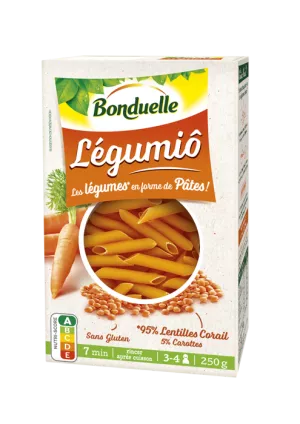 Pâtes Lentilles Corail et Carottes 250g - BONDUELLE