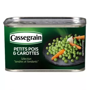 البازلاء والجزر الطرية والذوبان 265 جرام - CASSEGRAIN