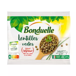 Lentilhas Verte tampa pré-cozida 60