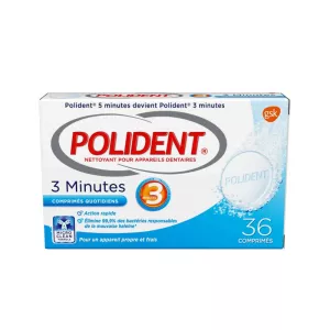Nettoyant appareil dentaire anti-bactérien x36 - POLIDENT