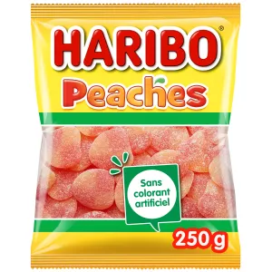 Bonbons Peaches; 250g - HARIBO