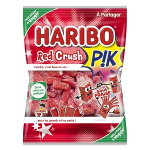 Bonbons acidulés Red Crush Pik goût fraise 180 g - HARIBO