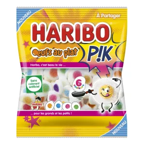 Pik fried eggs sour sweets 6 colours no artificial colours 180 g - HARIBO