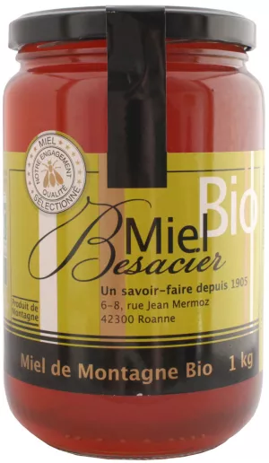 Organic mountain honey 1kg - MIEL BESACIER