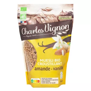 Organic Gluten Free Almond Vanilla Muesli Cereals 375g - Charles Vignon