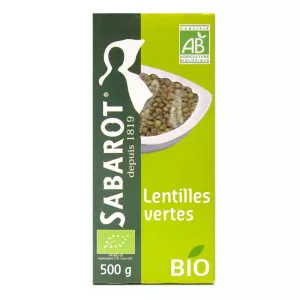 Lentejas verdes ecológicas 500g - SABAROT