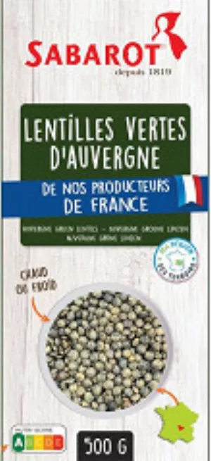 Lenticchie Verdi dell'Alvernia, 500g - SABAROT