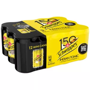 boisson gazeuse rafraîchissante mini canette 12x15cl - SCHWEPPES
