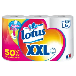 Papier toilette aqua tubo XXL x6 - LOTUS