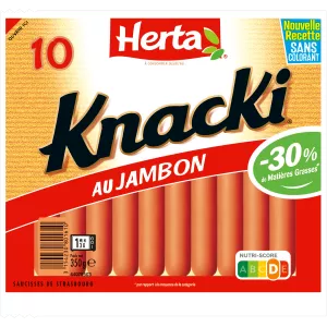 Saucisses Knacki au Jambon, 350g - HERTA