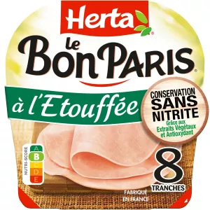 Jambon à l'Etouffé Conservation Sans Nitrite, 70g - HERTA