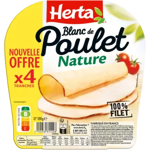 120 g di pollo bianco 4t herta - HERTA