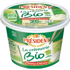 Whole cream La crèmerie Organic 30% 40cl - PRESIDENT