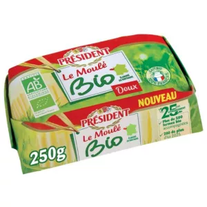 Beurre le Moulé Bio Demi-sel 250g - PRESIDENT