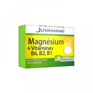 Voedingssupplement Magnesium, Vitaminen B6, B2, B1 Zonder Suikers X30 - Juvamine